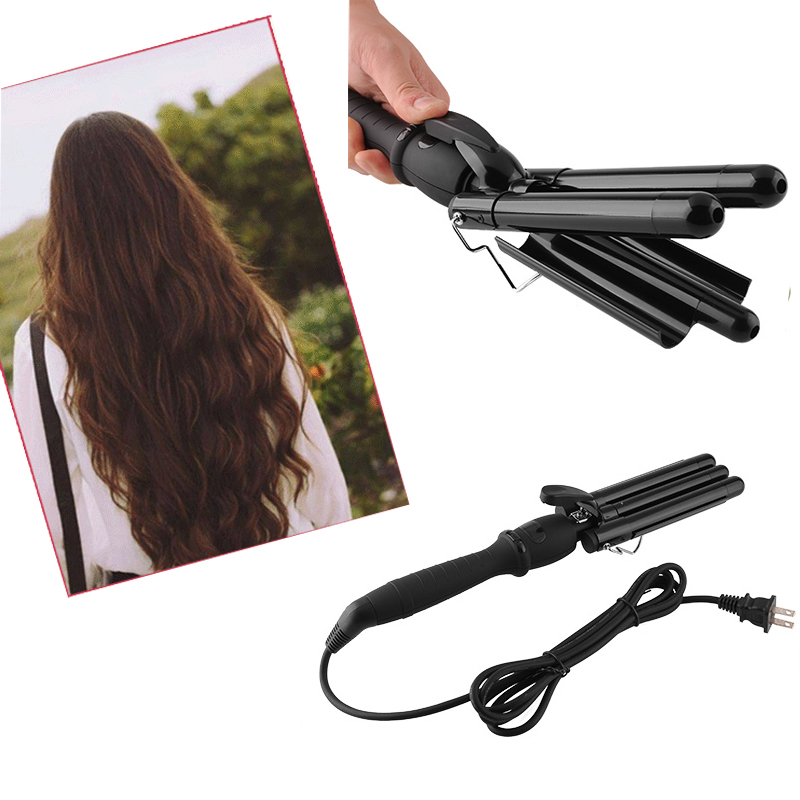3Barrel Professional LCD Hair Curling Iron Twister Waver Wand Curler