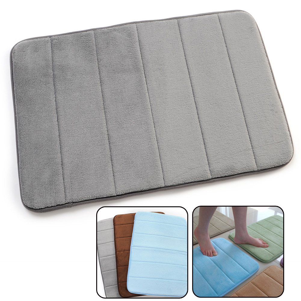 New Memory Foam Bath Shower Mat Waterabsorbing Nonslip Rug Bathroom