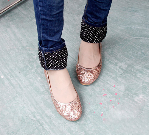 sparkly flat shoes for women