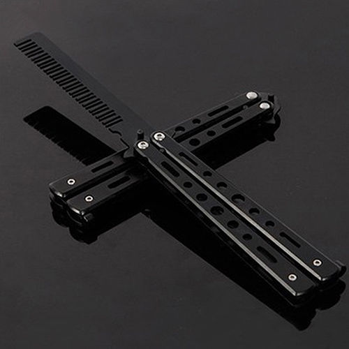 Black High Quality Stainless Steel Training Butterfly Balisong Knife