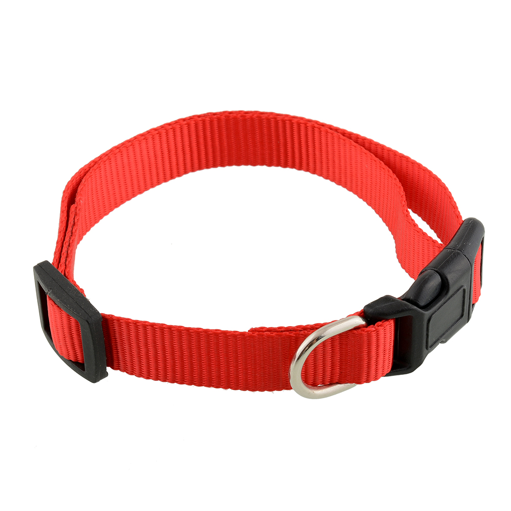 Hot Adjustable Soft Nylon Pet Puppy Dog Collar with Buckle Leash S/M/L