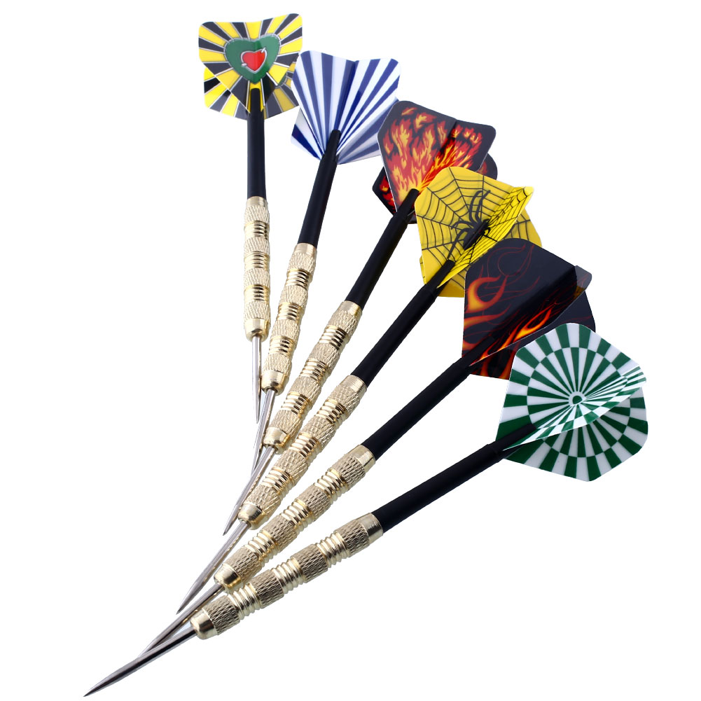 18 pcs 6 sets of Steel Tip Dart 14g Metal Plastic Darts Flights Nylon Shaft eBay