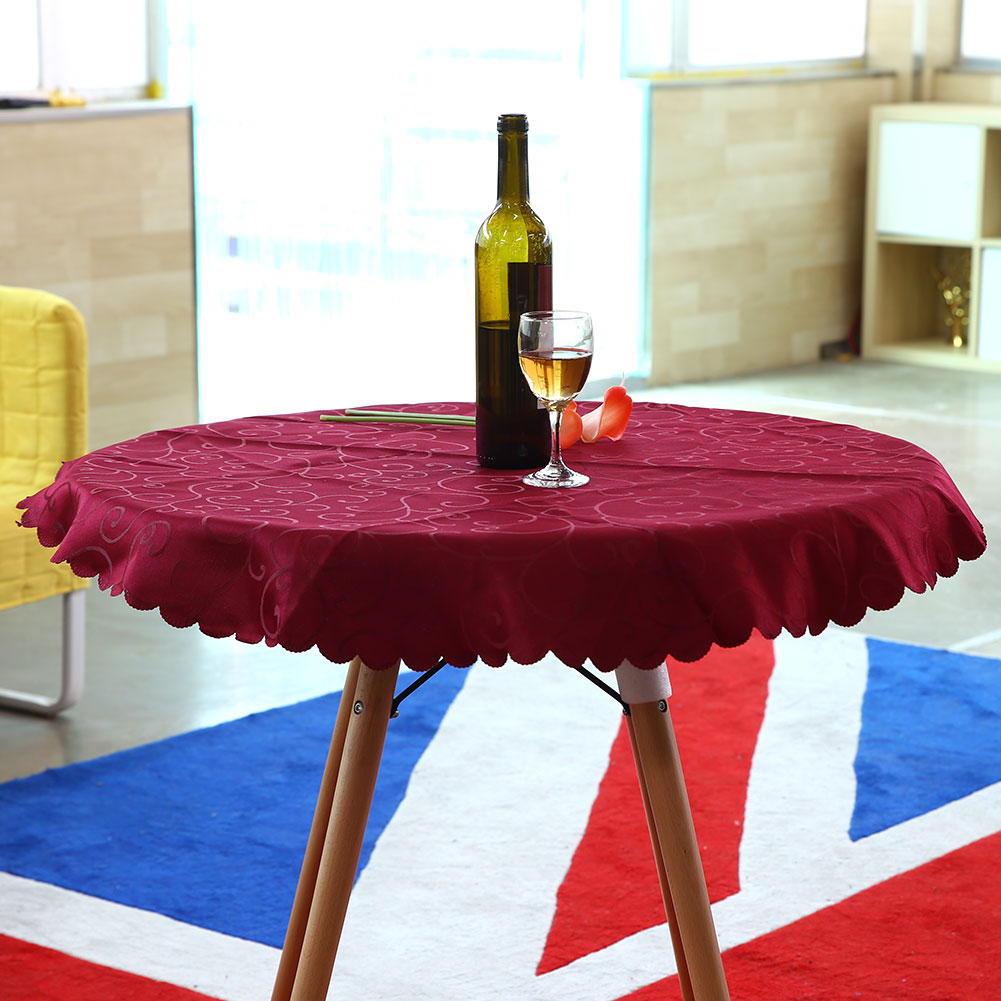 1m Round Tablecloth Table Cover Cloth Elegant Flower Pattern Party 1m Round Tablecloth Table Cover Cloth Elegant Flower