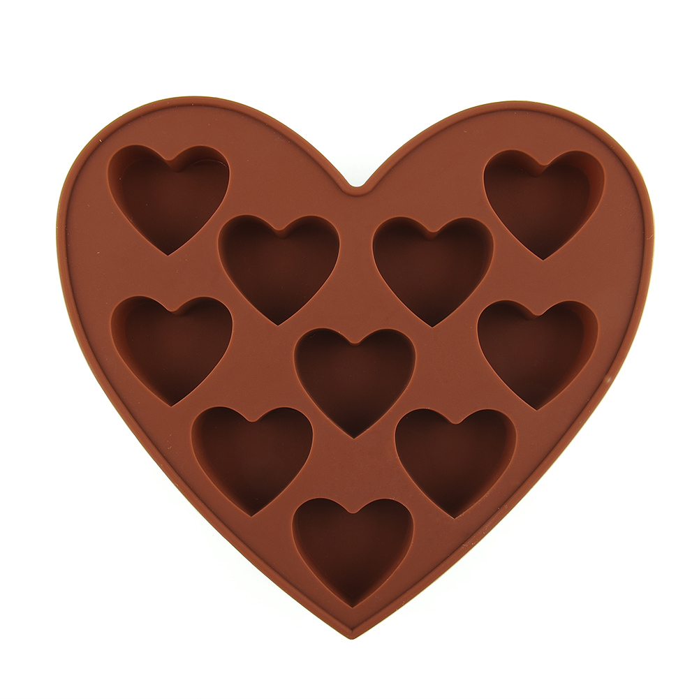 Heart Shape Silicone Cake Cookie Chocolate Mold Mould Ice Cube Tray ...