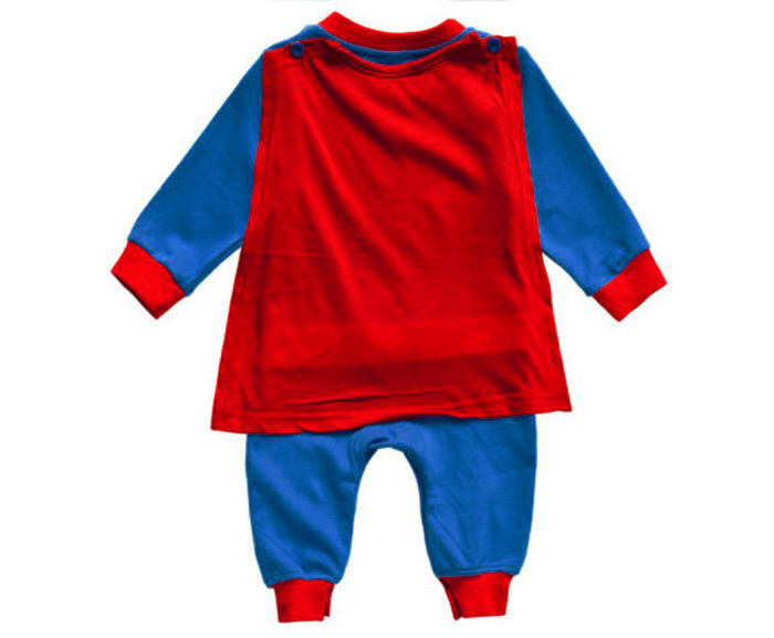 Superman Long Sleeve Baby Dress Infant Romper Outfit Kid New Jumpersuit Costume