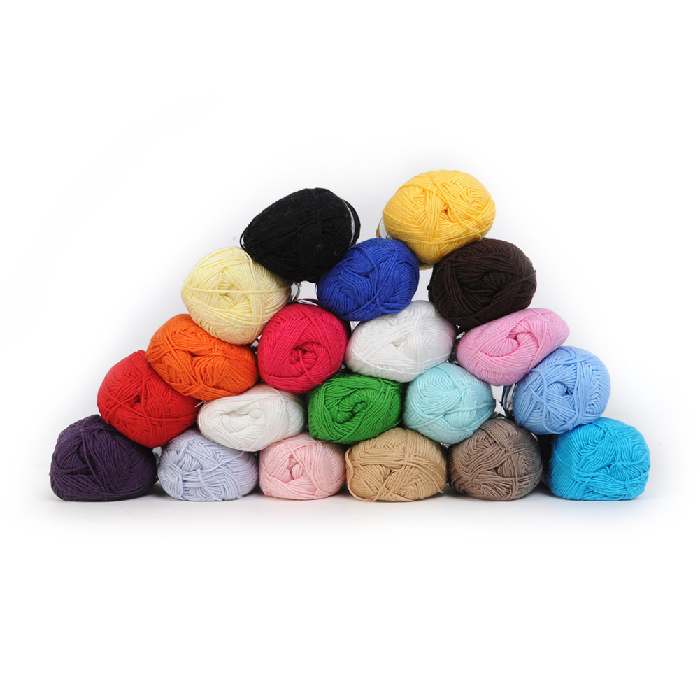 Bamboo Cotton Yarn Knitting Yarn Natural Smooth 20 Colors Soft Baby Yarn