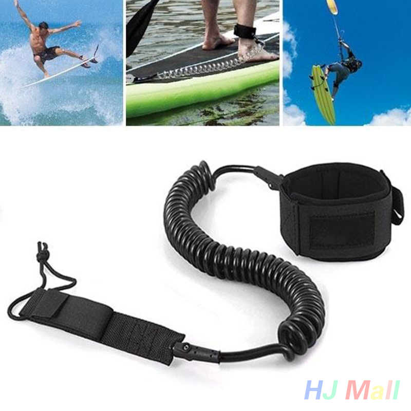 Surfing Board Surfboard Coiled Strap Ankle Sfety Swivel Leash | eBay